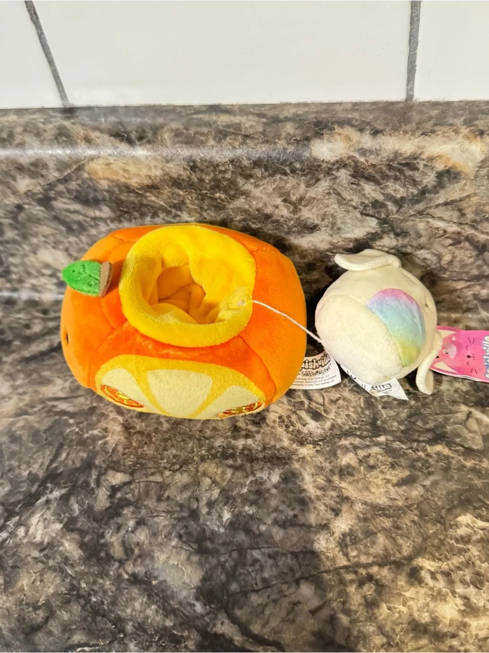 Squishmallows Orange and White Fruit Bunny Plush - Picture 3 of 4